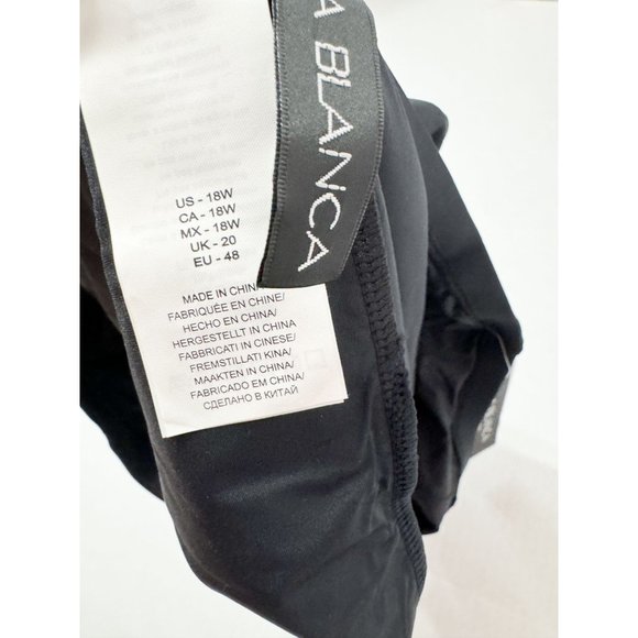 La Blanca NWT Sz 18W Black Tummy Control Island Goddess High Waist Bikini Swim B - Picture 6 of 8